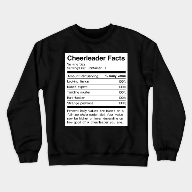 Cheerleader Facts | Funny Cheerleading Graphic Crewneck Sweatshirt by MeatMan